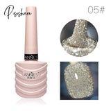 Pisoshare 10Ml Reflective Glitter Nail Gel Polish Sparkling Auroras Laser Semi Permanent Uv Varnish