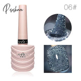 Pisoshare 10Ml Reflective Glitter Nail Gel Polish Sparkling Auroras Laser Semi Permanent Uv Varnish