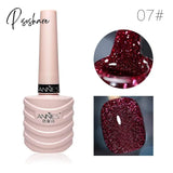 Pisoshare 10Ml Reflective Glitter Nail Gel Polish Sparkling Auroras Laser Semi Permanent Uv Varnish