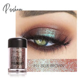 Pisoshare 18 Colors Glitter Eye Shadow Loose Powder Shimmer Pigment Eyeshadow Makeup 11