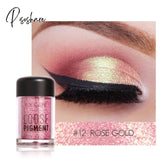 Pisoshare 18 Colors Glitter Eye Shadow Loose Powder Shimmer Pigment Eyeshadow Makeup 12