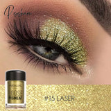 Pisoshare 18 Colors Glitter Eye Shadow Loose Powder Shimmer Pigment Eyeshadow Makeup 15