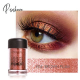 Pisoshare 18 Colors Glitter Eye Shadow Loose Powder Shimmer Pigment Eyeshadow Makeup 4