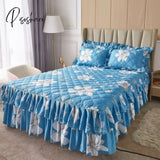 Pisoshare 1Pc Clip Cotton Bed Skirt Cover Thicken Quilted Mattress Fitted Sheet Air-Permeable