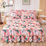 Pisoshare 1Pc Clip Cotton Bed Skirt Cover Thicken Quilted Mattress Fitted Sheet Air-Permeable