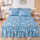 Pisoshare 1Pc Clip Cotton Bed Skirt Cover Thicken Quilted Mattress Fitted Sheet Air-Permeable