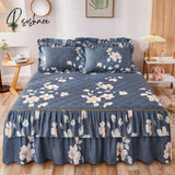 Pisoshare 1Pc Clip Cotton Bed Skirt Cover Thicken Quilted Mattress Fitted Sheet Air-Permeable