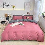 Pisoshare 1Pc Ins Style Duvet Cover/ Quiltcover Solid Color Bedclothes Single Double Queen King