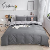 Pisoshare 1Pc Ins Style Duvet Cover/ Quiltcover Solid Color Bedclothes Single Double Queen King