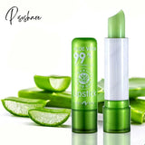 Pisoshare 1Pc Moisture Lip Balm Long-Lasting Natural Aloe Vera Lipstick Color Mood Changing Long