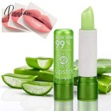 Pisoshare 1Pc Moisture Lip Balm Long-Lasting Natural Aloe Vera Lipstick Color Mood Changing Long