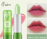 Pisoshare 1Pc Moisture Lip Balm Long-Lasting Natural Aloe Vera Lipstick Color Mood Changing Long