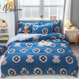 Pisoshare 1Pc Nordic Simple Duvet Cover/ Quilt Cover Bedclothes Bed Sheet Single Double Queen King