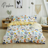 Pisoshare 1Pc Nordic Simple Duvet Cover/ Quilt Cover Bedclothes Bed Sheet Single Double Queen King