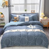 Pisoshare 1Pc Nordic Simple Duvet Cover/ Quilt Cover Bedclothes Bed Sheet Single Double Queen King