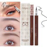 Pisoshare 1Pc Water Liquid Eyebrow Pencil Waterproof Long Lasting No Blooming Eyeliner Lying