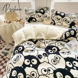 Pisoshare 2 In 1 Multi Functional Quilt Cover Blanket Thicker Super Soft Double-Layer Lamb Plush