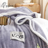 Pisoshare 2023 Milk Velvet Thickened Blankets For Bed Warm Fleece Throw Blanket Anti-Static Fuzzy