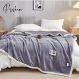 Pisoshare 2023 Milk Velvet Thickened Blankets For Bed Warm Fleece Throw Blanket Anti-Static Fuzzy