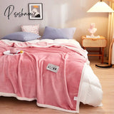 Pisoshare 2023 Milk Velvet Thickened Blankets For Bed Warm Fleece Throw Blanket Anti-Static Fuzzy