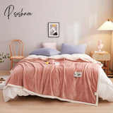 Pisoshare 2023 Milk Velvet Thickened Blankets For Bed Warm Fleece Throw Blanket Anti-Static Fuzzy