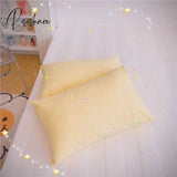 Pisoshare 2Pcs Set Cute Solid Color Pillowcase New 100% Cotton 48X74Cm Rainbow Envelope Pillow Case