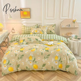 Pisoshare 3/4 Pcs Cute Cartoon Kids Bedding Sets For Girl Duvet Cover Set Pillowcase Woman Adult