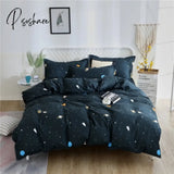 Pisoshare 3/4Pc Bedding Set Duvet Cover/ Quilt Cover Bedclothes Bed Sheet Single Double Queen King