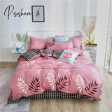 Pisoshare 3/4Pc Bedding Set Duvet Cover/ Quilt Cover Bedclothes Bed Sheet Single Double Queen King