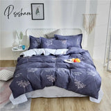 Pisoshare 3/4Pc Bedding Set Duvet Cover/ Quilt Cover Bedclothes Bed Sheet Single Double Queen King