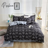 Pisoshare 3/4Pc Bedding Set Duvet Cover/ Quilt Cover Bedclothes Bed Sheet Single Double Queen King