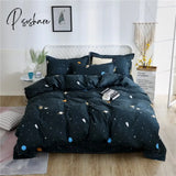 Pisoshare 3/4Pc Bedding Set Duvet Cover/ Quilt Cover Bedclothes Bed Sheet Single Double Queen King