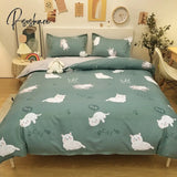 Pisoshare 3/4Pcs Kawaii Strawberry Orange Bedding Set Twin Full Queen King Size Duvet Cover Bed