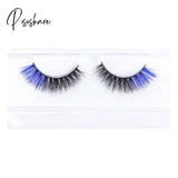 Pisoshare 3D Colorful Eyelashes Mix Color Red Blue Purple Pink False Natural Fluffy Soft Lashes Eye