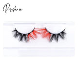 Pisoshare 3D Colorful Eyelashes Mix Color Red Blue Purple Pink False Natural Fluffy Soft Lashes Eye