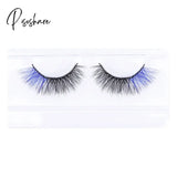 Pisoshare 3D Colorful Eyelashes Mix Color Red Blue Purple Pink False Natural Fluffy Soft Lashes Eye