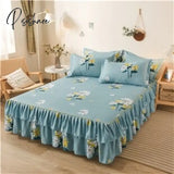 Pisoshare 3Pcs Bedding Set Princess Bed Skirt Bedspread Sheet For Everyone Cover King Queen Size