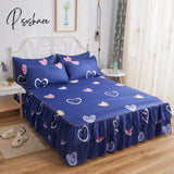 Pisoshare 3Pcs Bedding Set Princess Bed Skirt Bedspread Sheet For Everyone Cover King Queen Size