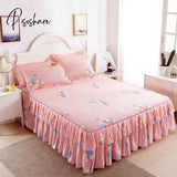 Pisoshare 3Pcs Bedding Set Princess Bed Skirt Bedspread Sheet For Everyone Cover King Queen Size