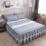 Pisoshare 3Pcs Bedding Set Princess Bed Skirt Bedspread Sheet For Everyone Cover King Queen Size