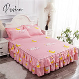Pisoshare 3Pcs Bedding Set Princess Bed Skirt Bedspread Sheet For Everyone Cover King Queen Size