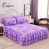 Pisoshare 3Pcs Bedding Set Princess Bed Skirt Bedspread Sheet For Everyone Cover King Queen Size