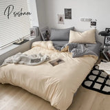 Pisoshare 4-Piece Queen Bedding Set King Quilt Cover Duvet Bed 150/180/200 Duvetcover&2Pcs