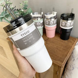 Pisoshare 600 & 890Ml Creative Fashion 304 Stainless Steel Thermo Cup Travel Coffee Mug With Lid