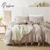 Pisoshare American Size Bowknot Lace Up Duvet Cover Set Queen Butterfly Bowtie Twin King Blanket