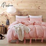 Pisoshare American Size Bowknot Lace Up Duvet Cover Set Queen Butterfly Bowtie Twin King Blanket