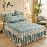 Pisoshare Bed Skirt Luxury King Size Cover Elegant Lace Bedspreads For Double Queen Sheet With