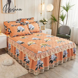 Pisoshare Bed Skirt Luxury King Size Cover Elegant Lace Bedspreads For Double Queen Sheet With