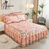 Pisoshare Bed Skirt Luxury King Size Cover Elegant Lace Bedspreads For Double Queen Sheet With