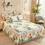 Pisoshare Bed Skirt Luxury King Size Cover Elegant Lace Bedspreads For Double Queen Sheet With